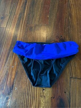 VENUS Purple and Black Fold-Over Bikini Bottom